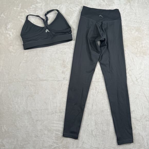 Oner Active SET Sports Bra & Unified High Waist Leggings Charcoal Gray Size S - Picture 4 of 8